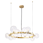 Люстра круглая подвесная с 15-ю прозрачными шарообразными плафонами из стекла Iona chandelier варинант исполнения - 2 | Loft Concept в Костроме