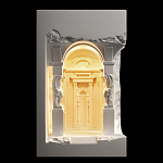 Встраиваемый в стену гипсовый светильник под покраску с колоннами и арками в античном стиле Antiquity Athena варинант исполнения - 9 | Loft Concept в Костроме