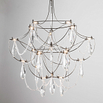 Люстра с каркасом из тонких металлических нитей и хрустальными подвесками Crystal Metal Threads Chandelier 40 варинант исполнения - 3 | Loft Concept в Костроме