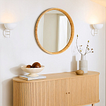 Зеркало круглое в раме из ротанга Wickerwork варинант исполнения - 4 | Loft Concept в Костроме