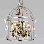 Люстра в виде клетки с цветами Flower Cell варинант исполнения - 1 | Loft Concept в Костроме