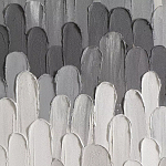 Панно декоративное с ручной росписью Gray Strokes варинант исполнения - 2 | Loft Concept в Костроме