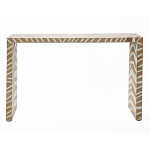 Консоль Дизайнерская Kenya Console ZEBRA Bone Inlay Beige варинант исполнения - 1 | Loft Concept в Костроме