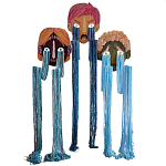 Вязаный Арт-Объект на стену из трех элементов Triptych варинант исполнения - 3 | Loft Concept в Костроме