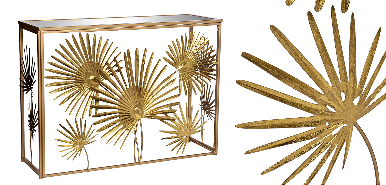 Консоль Golden Palm Leaves Консоль Golden Palm Leaves - Loft-Concept в Костроме