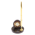 Часы настольные с ручкой из натурального камня Stone Clock варинант исполнения - 6 | Loft Concept в Костроме