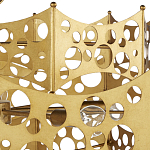 Люстра фигурная золотого цвета Corrugated Panels варинант исполнения - 3 | Loft Concept в Костроме