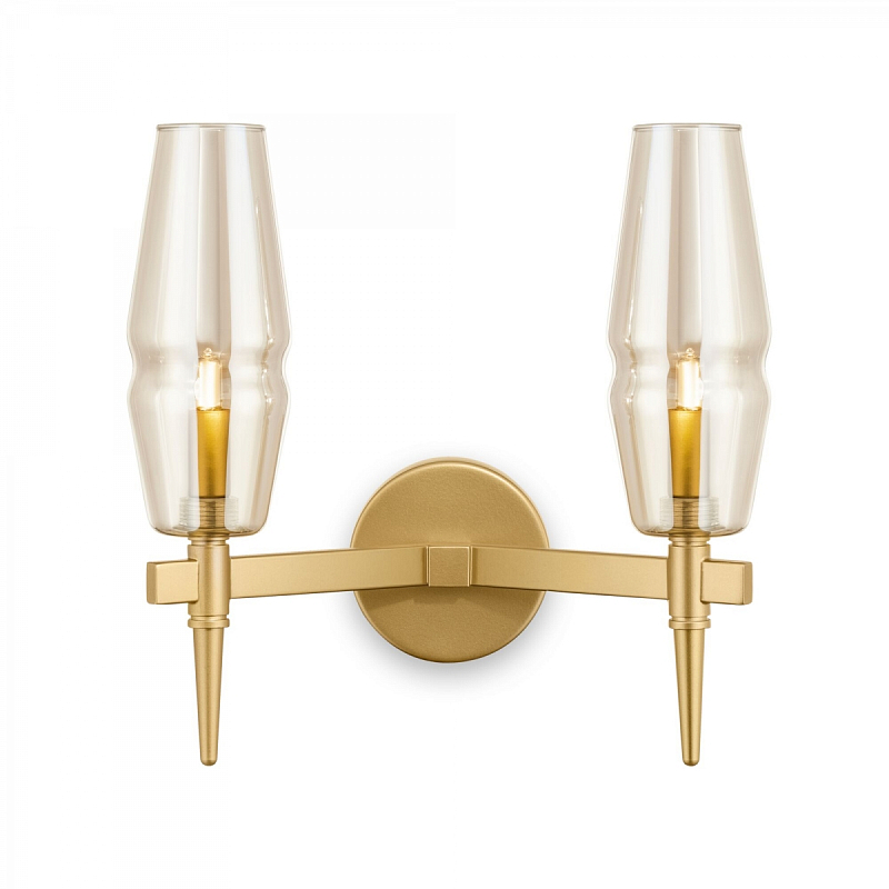 Бра Polani Sconces Double Золотой Янтарь (Amber) Бра Polani Sconces Double Золотой Янтарь (Amber) в Костроме | Loft Concept