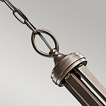 Люстра с белыми тканевыми абажурами в прозрачных стеклянных цилиндрах Kichler варинант исполнения - 19 | Loft Concept в Костроме