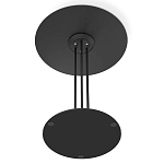 Стол журнальный с круглой бело-голубой столешницей из стекла White and Blue Marble варинант исполнения - 5 | Loft Concept в Костроме