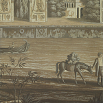 Обои ручная роспись Monuments of Paris Eau Forte on antique scenic Xuan paper варинант исполнения - 3 | Loft Concept в Костроме