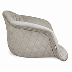 Барный стул со спинкой и мягкой обивкой с ромбами на 4-х деревянных ножках Бежевый Велюр Ava Charm варинант исполнения - 3 | Loft Concept в Костроме