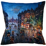 Подушка декоративная Ночной город Impressionism in Art варинант исполнения - 1 | Loft Concept в Костроме