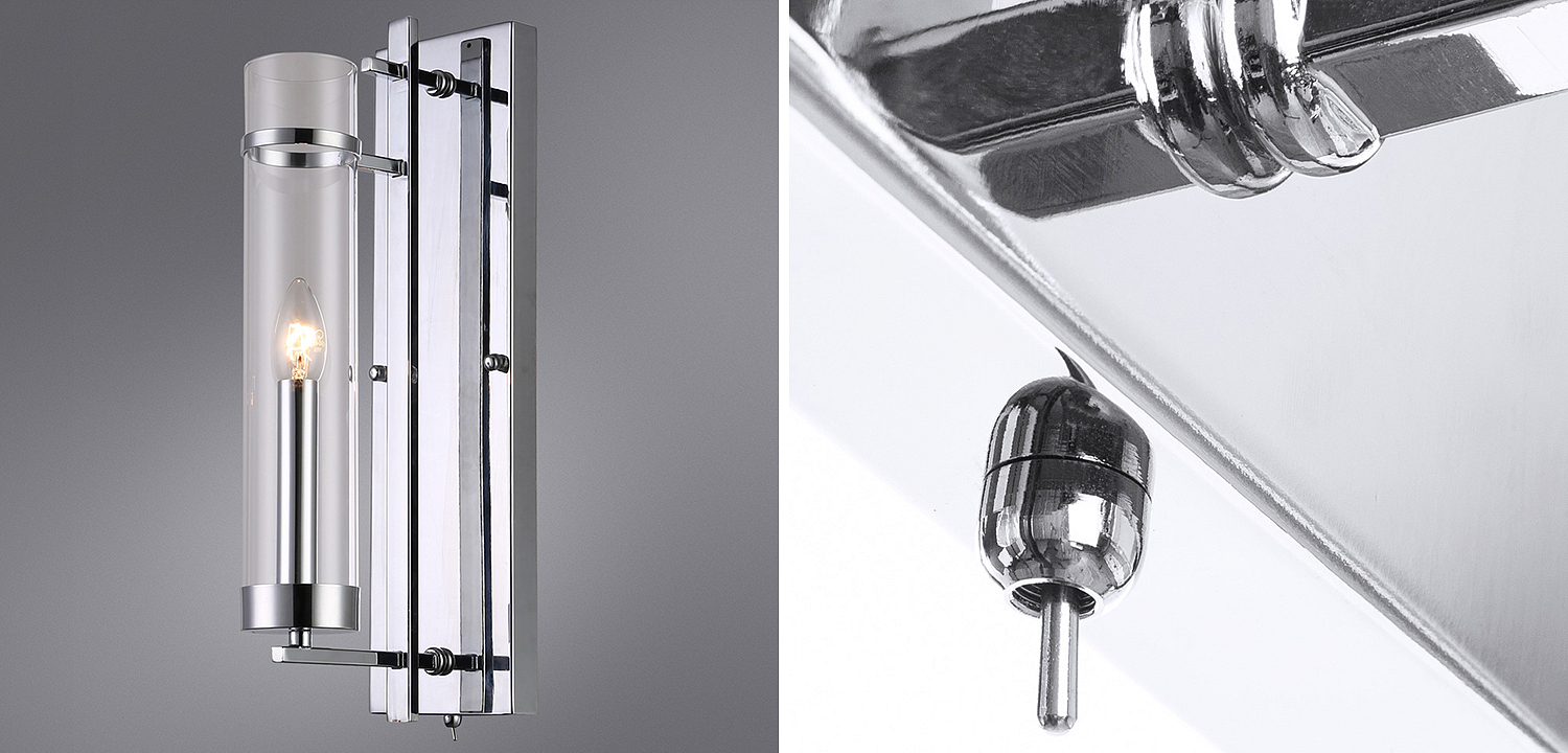 Бра Trondheim Chrome Wall Lamp Бра Trondheim Chrome Wall Lamp - Loft-Concept в Костроме
