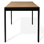 Стол обеденный раздвижной с прямоугольной столешницей на четырех черных ножках Blair варинант исполнения - 4 | Loft Concept в Костроме