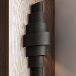 Бра в форме спирали черное с золотой внутренней отделкой Warm Glow варинант исполнения - 3 | Loft Concept в Костроме