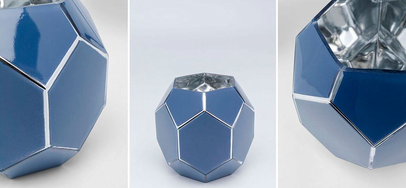 Ваза голубая Geometric Bowl Ваза голубая Geometric Bowl - Loft-Concept в Костроме