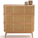 Комод с 3-мя ящиками из плетеного ротанга Ruiz Light Chest of Drawers варинант исполнения - 3 | Loft Concept в Костроме