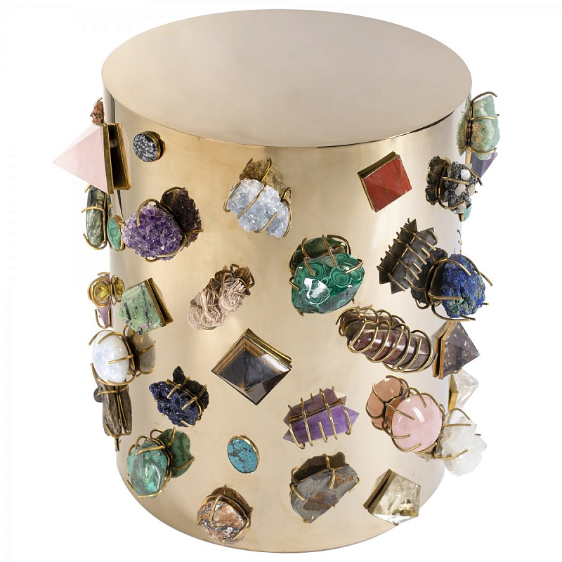 Табурет с полудрагоценными камнями Kelly Wearstler BEJEWELED STOOL Латунь Табурет с полудрагоценными камнями Kelly Wearstler BEJEWELED STOOL Латунь в Костроме | Loft Concept