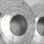 Бра из трех стеклянных фактурных дисков Eyepiece варинант исполнения - 6 | Loft Concept в Костроме