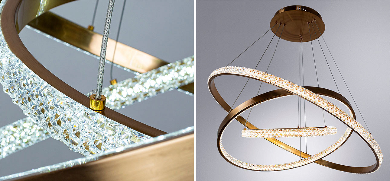 Люстра дизайнерская Gold Rings of Venus Люстра дизайнерская Gold Rings of Venus - Loft-Concept в Костроме