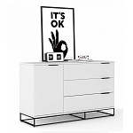 Комод белый с 3-мя ящиками Strict Lines  варинант исполнения - 3 | Loft Concept в Костроме