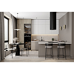 Кухонный гарнитур с фасадом в полоску Rainier Kitchen Set варинант исполнения - 3 | Loft Concept в Костроме