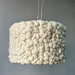 Вязаный шерстяной светильник Knitted wool lamp Cylinder варинант исполнения - 1 | Loft Concept в Костроме