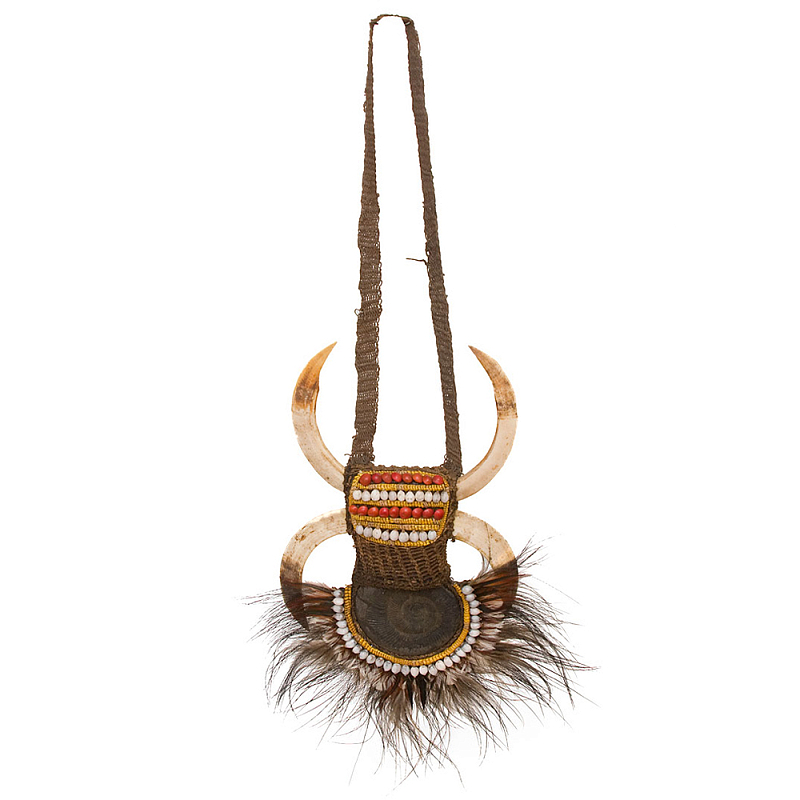 Этническое ожерелье Aboriginal Necklace Коричневый Бежевый Красный Желтый Белый Этническое ожерелье Aboriginal Necklace Коричневый Бежевый Красный Желтый Белый в Костроме | Loft Concept