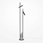 Напольный торшер светодионый черный Lumen Duo варинант исполнения - 1 | Loft Concept в Костроме