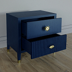 Тумба прикроватная с двумя ящиками Elsa Dreams Blue варинант исполнения - 2 | Loft Concept в Костроме