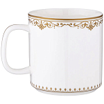 Кружка из фарфора белая с изображением лошади 400 мл Porcelain Horse Set варинант исполнения - 1 | Loft Concept в Костроме