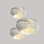 Подвесной светильник с белыми изящными декоративными лепестками Volumetric Petal Lamp варинант исполнения - 8 | Loft Concept в Костроме