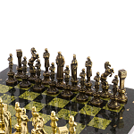 Шахматы Ренессанс из бронзы с доской из натурального камня Змеевик Decorative Thematic Chess варинант исполнения - 2 | Loft Concept в Костроме