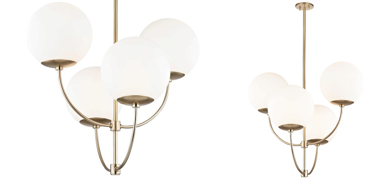 Люстра Breasal White Matte Balls Chandelier Brass Люстра Breasal White Matte Balls Chandelier Brass - Loft-Concept в Костроме