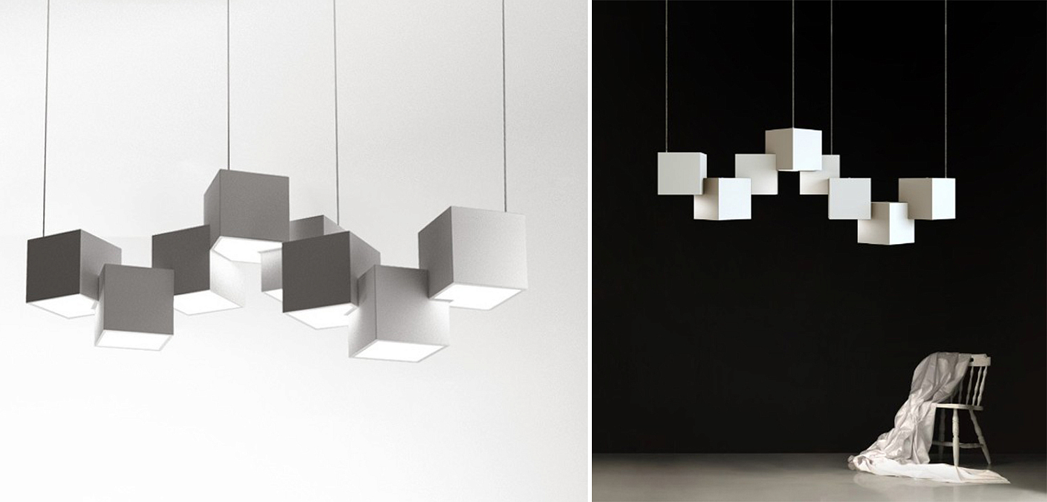 Дизайнерский светодиодный светильник Белый Eight Squares Lamp Дизайнерский светодиодный светильник Белый Eight Squares Lamp - Loft-Concept в Костроме