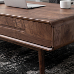 Кофейный стол из массива дерева с выдвижными ящиками Coffee Walnut Table варинант исполнения - 6 | Loft Concept в Костроме