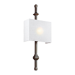 Бра бронзового цвета с полукруглым матовым стеклянным плафоном в геометрическом каркасе Feiss варинант исполнения - 5 | Loft Concept в Костроме