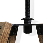 Барный стул со спинкой и мягкой обивкой с ромбами на 4-х деревянных ножках Бежевый Велюр Ava Charm варинант исполнения - 8 | Loft Concept в Костроме