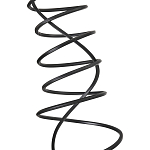 Подвесной светильник светодиодный из металла со спиральным декоративным элементом черный Metal Spiral варинант исполнения - 8 | Loft Concept в Костроме