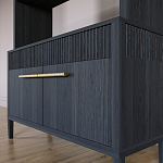 Стеллаж Primo с ящиками Черный дуб  варинант исполнения - 4 | Loft Concept в Костроме