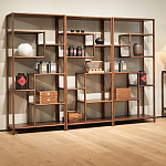 Стеллаж деревянный с полками для хранения Moon Walnut Furniture варинант исполнения - 1 | Loft Concept в Костроме