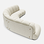 Диван Limoges полукруглой формы с обивкой букле молочного цвета варинант исполнения - 1 | Loft Concept в Костроме