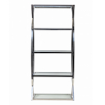 Металлический стеллаж со стеклянными полками Molecule варинант исполнения - 2 | Loft Concept в Костроме