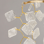 Люстра подвесная золотого цвета с декоративными ветвями и прозрачными рельефными подвесками FAIRYTREE Light варинант исполнения - 10 | Loft Concept в Костроме