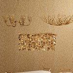 Люстра золотая с декором в виде веток эвкалипта Eucalyptus Branches варинант исполнения - 5 | Loft Concept в Костроме