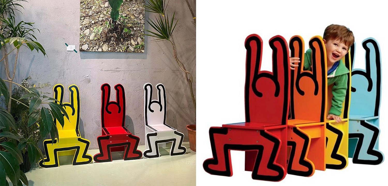 Детский стул Chaise Keith Haring Dancer Vilac Красный Детский стул Chaise Keith Haring Dancer Vilac Красный - Loft-Concept в Костроме