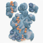 Тканый вручную Большой абстрактный гобелен Frost Forest варинант исполнения - 3 | Loft Concept в Костроме