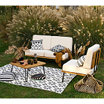 Двухместный диван из акации без подлоконтиков Amra варинант исполнения - 3 | Loft Concept в Костроме