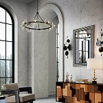 Люстра круглая с литыми стеклянными дисками Olympe Glass Chandelier варинант исполнения - 4 | Loft Concept в Костроме